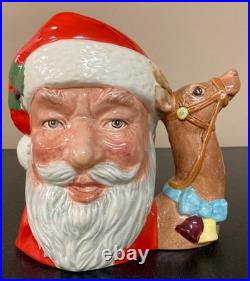 Royal Doulton Santa Claus Reindeer Handle Large 1982 Limited Toby Jug D-6675