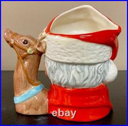Royal Doulton Santa Claus Reindeer Handle Large 1982 Limited Toby Jug D-6675