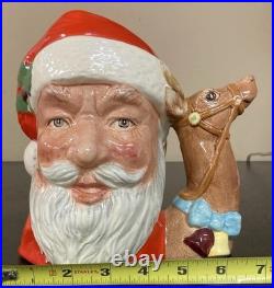 Royal Doulton Santa Claus Reindeer Handle Large 1982 Limited Toby Jug D-6675