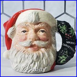 Royal Doulton Santa and Mrs Claus Mini Toby Jugs Limited Edition Wreath Handle