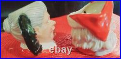 Royal Doulton Santa and Mrs Claus Mini Toby Jugs Limited Edition Wreath Handle