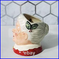 Royal Doulton Santa and Mrs Claus Mini Toby Jugs Limited Edition Wreath Handle