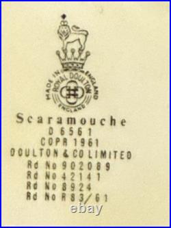 Royal Doulton Scaramouche Small Character Jug D6561 COPR 1961 Made England