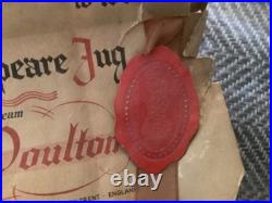 Royal Doulton Shakespeare Jug Limited Edition 851/1000, Year 1933, Noke