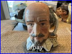 Royal Doulton Shakespearean William Shakespeare D6689 Toby Mug Jug (1982)