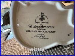 Royal Doulton Shakespearean William Shakespeare D6689 Toby Mug Jug (1982)