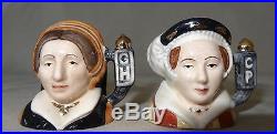 Royal Doulton Six Wives Of Henry VIII Limited Edition Tiny Toby Jugs + stand