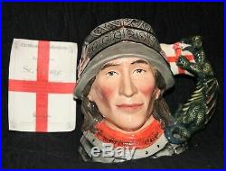Royal Doulton St. George D7129 Limited Edition #249 of 2500 Character Jug COA