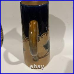 Royal Doulton Stoneware Jug 8 1/2 Tall Signed