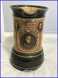 Royal Doulton Stoneware Jug NELSON AND HIS CAPTAINS Centenary Pitcher RARE