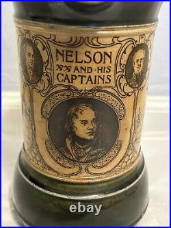 Royal Doulton Stoneware Jug NELSON AND HIS CAPTAINS Centenary Pitcher RARE