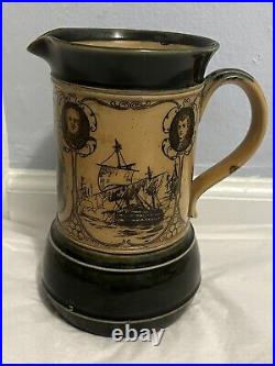 Royal Doulton Stoneware Jug NELSON AND HIS CAPTAINS Centenary Pitcher RARE