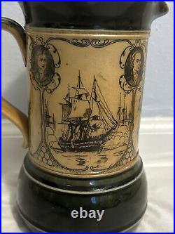 Royal Doulton Stoneware Jug NELSON AND HIS CAPTAINS Centenary Pitcher RARE