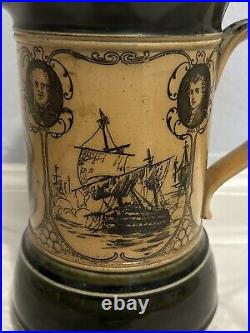 Royal Doulton Stoneware Jug NELSON AND HIS CAPTAINS Centenary Pitcher RARE