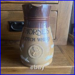 Royal Doulton Stoneware Thorne's Scotch Whisky Jug. Very Rare 8 1/4 inches high
