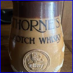 Royal Doulton Stoneware Thorne's Scotch Whisky Jug. Very Rare 8 1/4 inches high