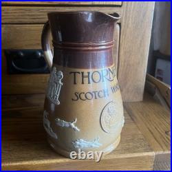 Royal Doulton Stoneware Thorne's Scotch Whisky Jug. Very Rare 8 1/4 inches high