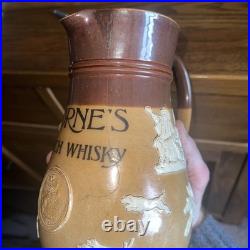 Royal Doulton Stoneware Thorne's Scotch Whisky Jug. Very Rare 8 1/4 inches high