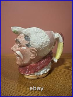 Royal Doulton THE CLOWN Character Jug First Version D6322 White Hair Rare