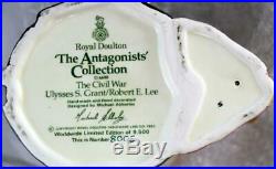 Royal Doulton TWO-SIDED JUG ANTAGONISTS Grant & Lee Civil War D6698 A+