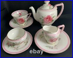 Royal Doulton Tea For One June Rose Tea Pot Milk Jug Sugar Bowl Cup & Saucer