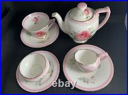 Royal Doulton Tea For One June Rose Tea Pot Milk Jug Sugar Bowl Cup & Saucer