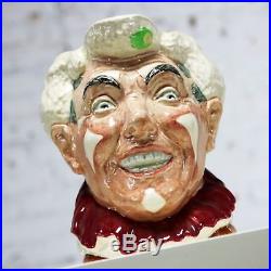 Royal Doulton The Clown Character Toby Jug D6322 with White Hair