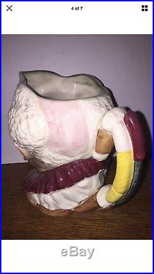 Royal Doulton The Clown Character Toby Jug D6322 with White Hair MINT