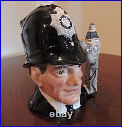 Royal Doulton The London Bobby LARGE D6744 Character Jug Big Ben Handle