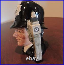 Royal Doulton The London Bobby LARGE D6744 Character Jug Big Ben Handle