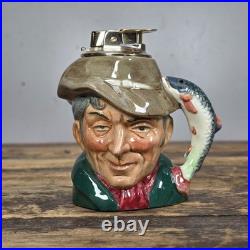 Royal Doulton The Poacher Character Jug Table Lighter Ronson Insert 1954 England