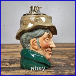 Royal Doulton The Poacher Character Jug Table Lighter Ronson Insert 1954 England