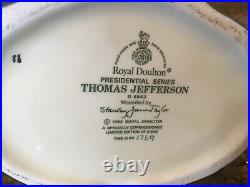 Royal Doulton Thomas Jefferson Limited Edition D6943 Presidential Series Jug