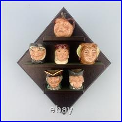 Royal Doulton Tinies Character Jugs Collection Ltd Edition 4cm Hand Made withStand