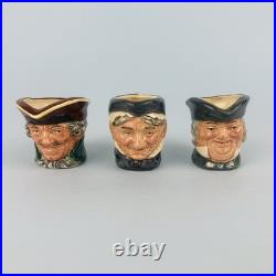 Royal Doulton Tinies Character Jugs Collection Ltd Edition 4cm Hand Made withStand