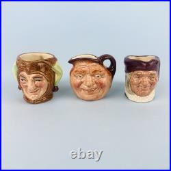 Royal Doulton Tinies Character Jugs Collection Ltd Edition 4cm Hand Made withStand