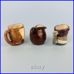 Royal Doulton Tinies Character Jugs Collection Ltd Edition 4cm Hand Made withStand