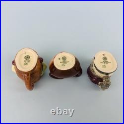 Royal Doulton Tinies Character Jugs Collection Ltd Edition 4cm Hand Made withStand