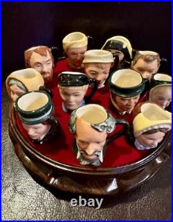Royal Doulton Tiny Character Jug Set, Charles Dickens 12 pieces