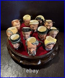 Royal Doulton Tiny Character Jug Set, Charles Dickens 12 pieces