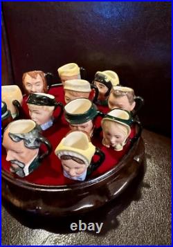 Royal Doulton Tiny Character Jug Set, Charles Dickens 12 pieces