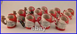 Royal Doulton Tiny Character Jugs Santa Claus Lot of 12 Wholesale Price