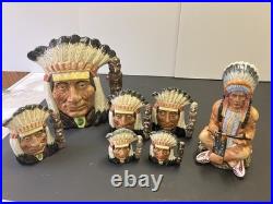 Royal Doulton Toby Jug 1966 North American Indian set/ The Chief statute