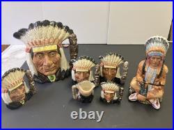 Royal Doulton Toby Jug 1966 North American Indian set/ The Chief statute