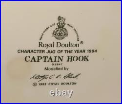 Royal Doulton Toby Jug D6947 CAPTAIN HOOK 1994 Jug of the Year 6 1/2