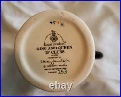Royal Doulton Toby Jug Dble Sided KING/QUEEN OF CLUBS D6999 L/E 253/2500