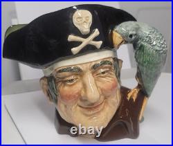 Royal Doulton Toby Jug Long John Silver Stien Mug 1951 Parrot Handle Cpt Flint