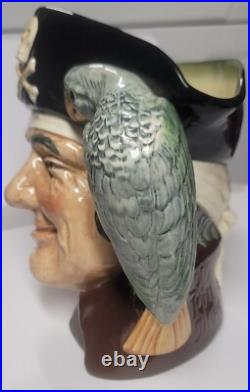Royal Doulton Toby Jug Long John Silver Stien Mug 1951 Parrot Handle Cpt Flint