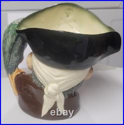Royal Doulton Toby Jug Long John Silver Stien Mug 1951 Parrot Handle Cpt Flint
