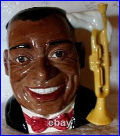 Royal Doulton Toby Jug Louis Armstrong Large D6707 The Celebrity Collection
